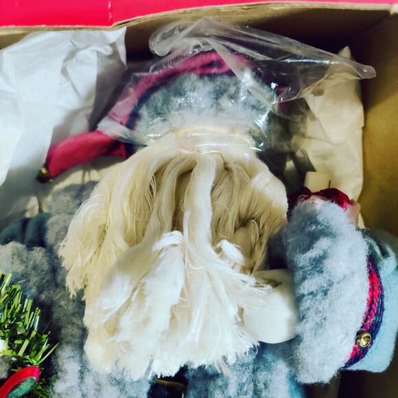 Brinn’s 1990 Collectible Edition Porcelain Santa Doll 11.5" W/ Box - Picture 6 of 16